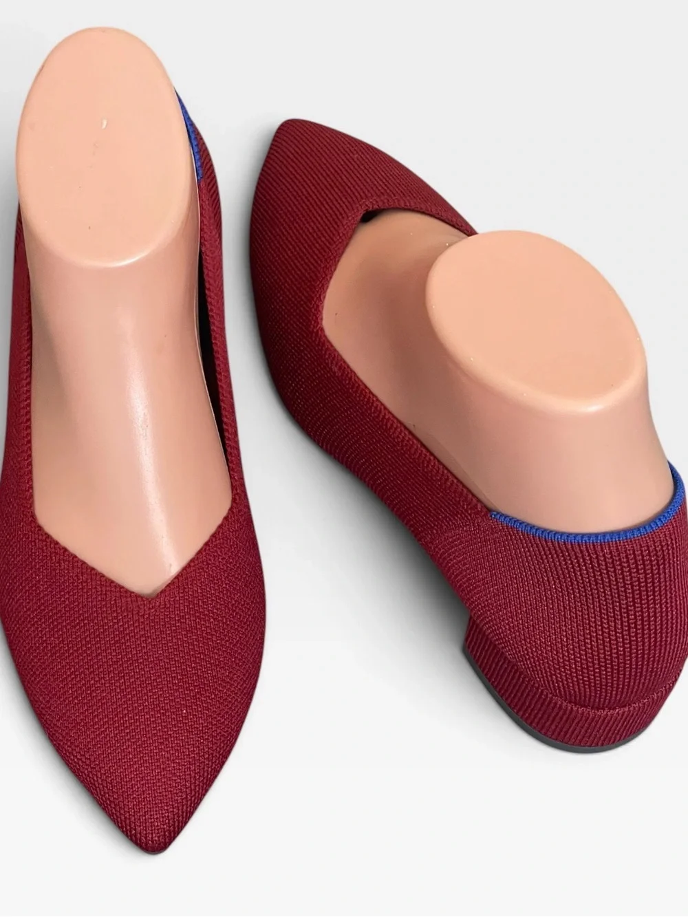Rothy's The High Pumps Autumn Red Pointed Toe Knit Shoes size 7